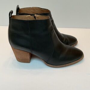 Madewell Brenner Black Bootie Boots 2.5” Heel Casual Preppy Boho Women’s 8